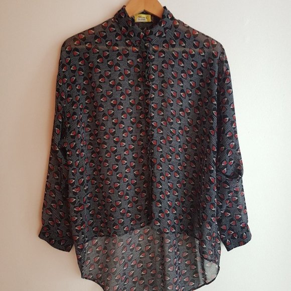 Women's Sheer Button Down - Picture 1 of 4